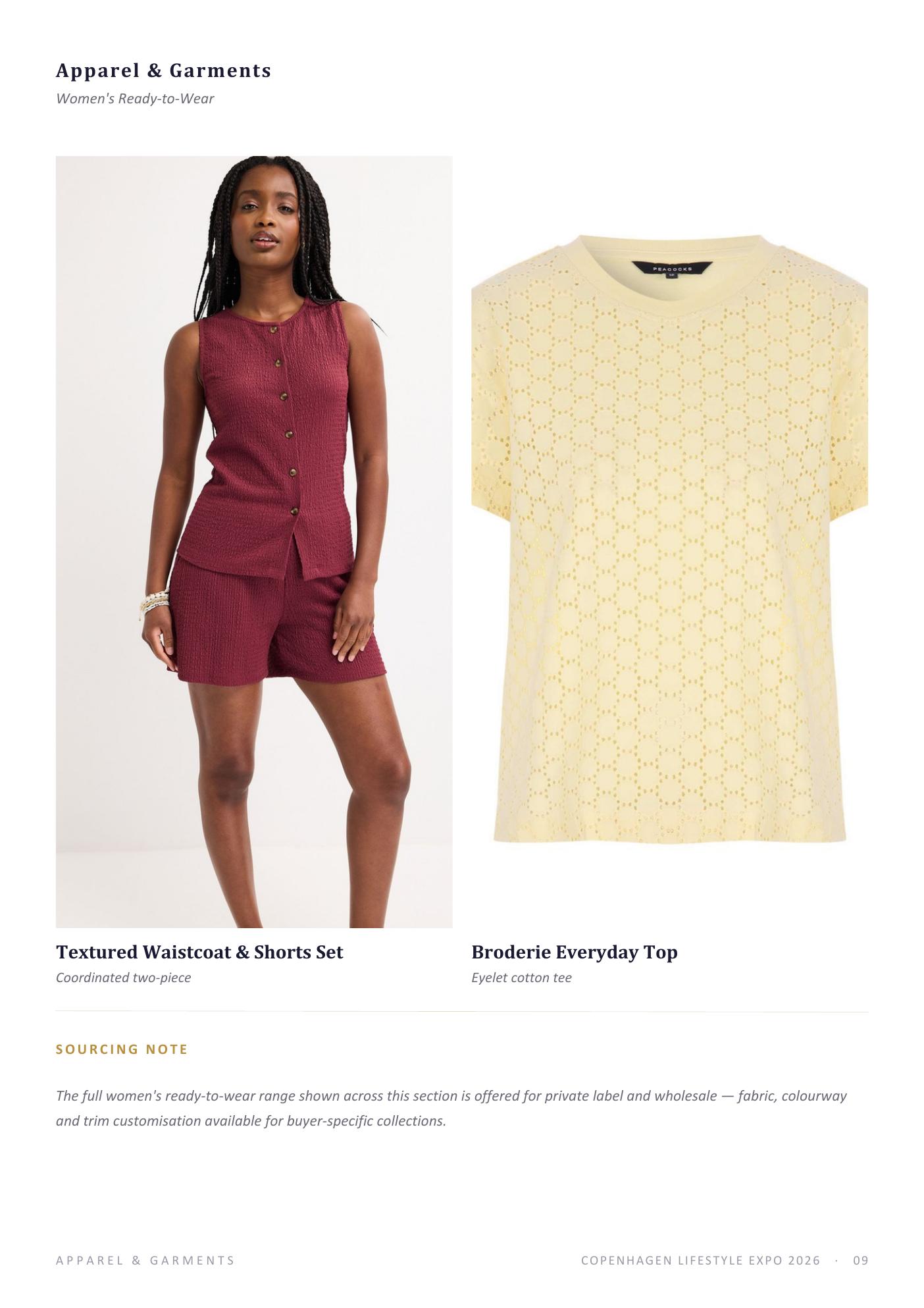 Apparel sourcing note