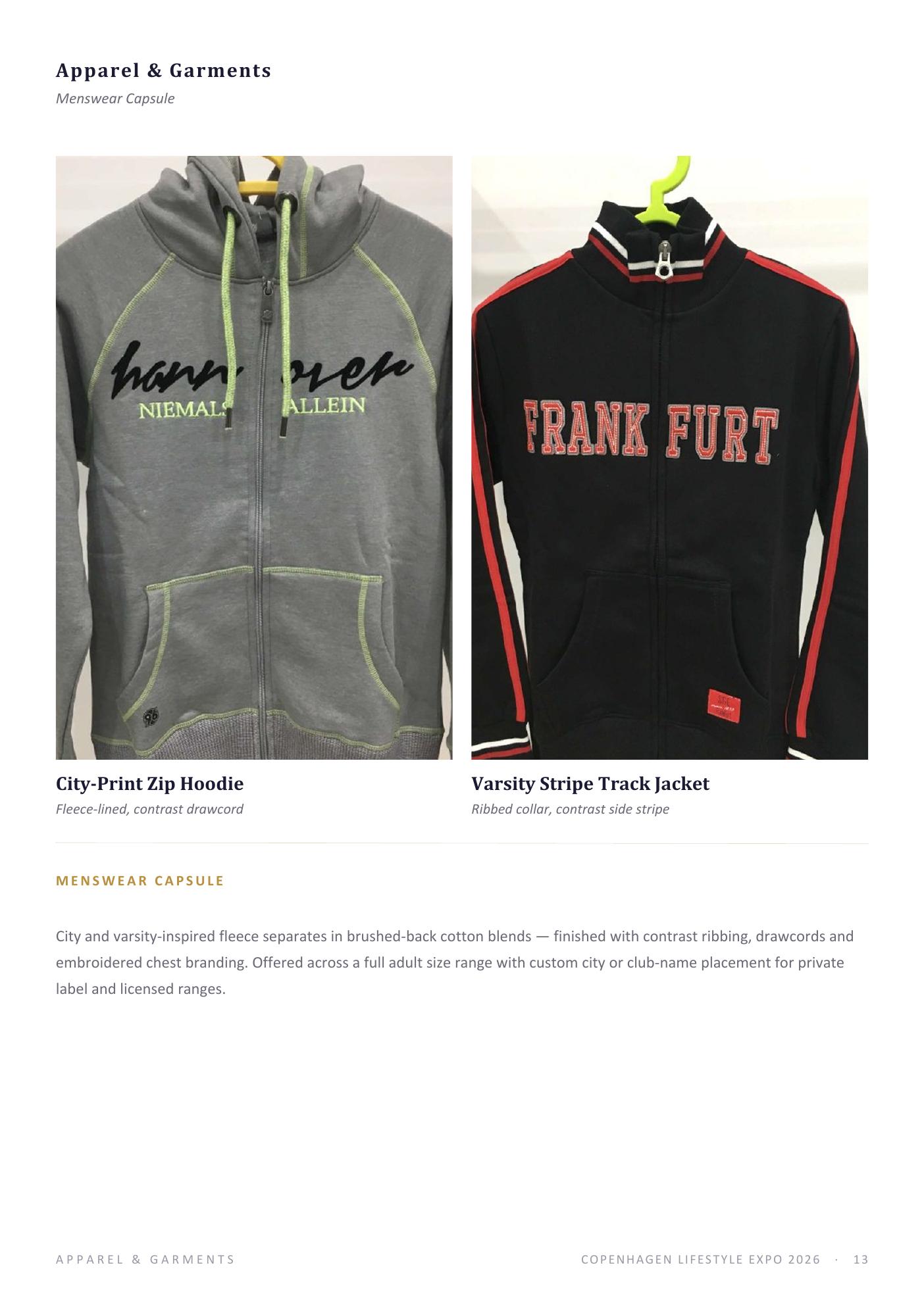 Menswear capsule