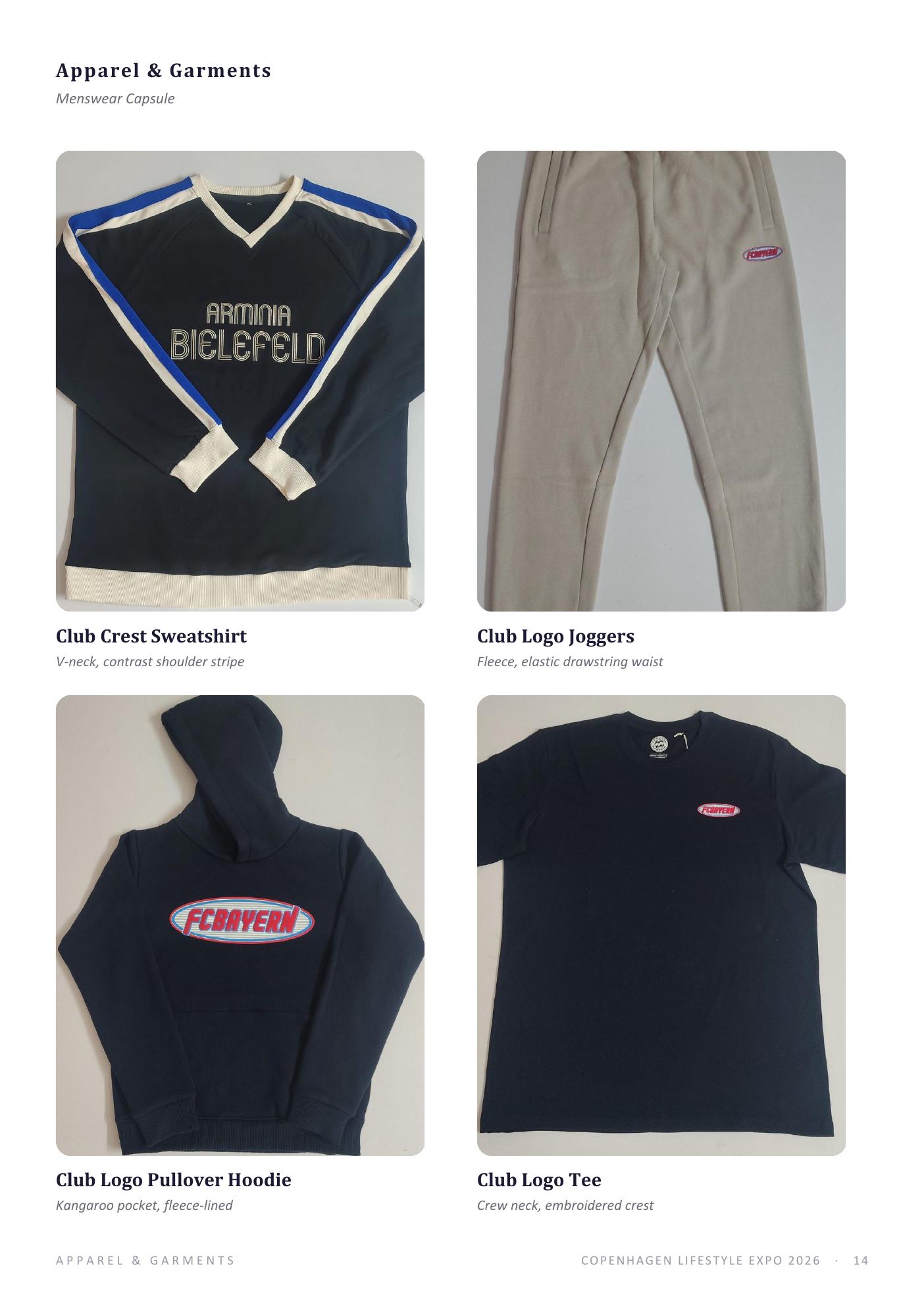 Menswear capsule products