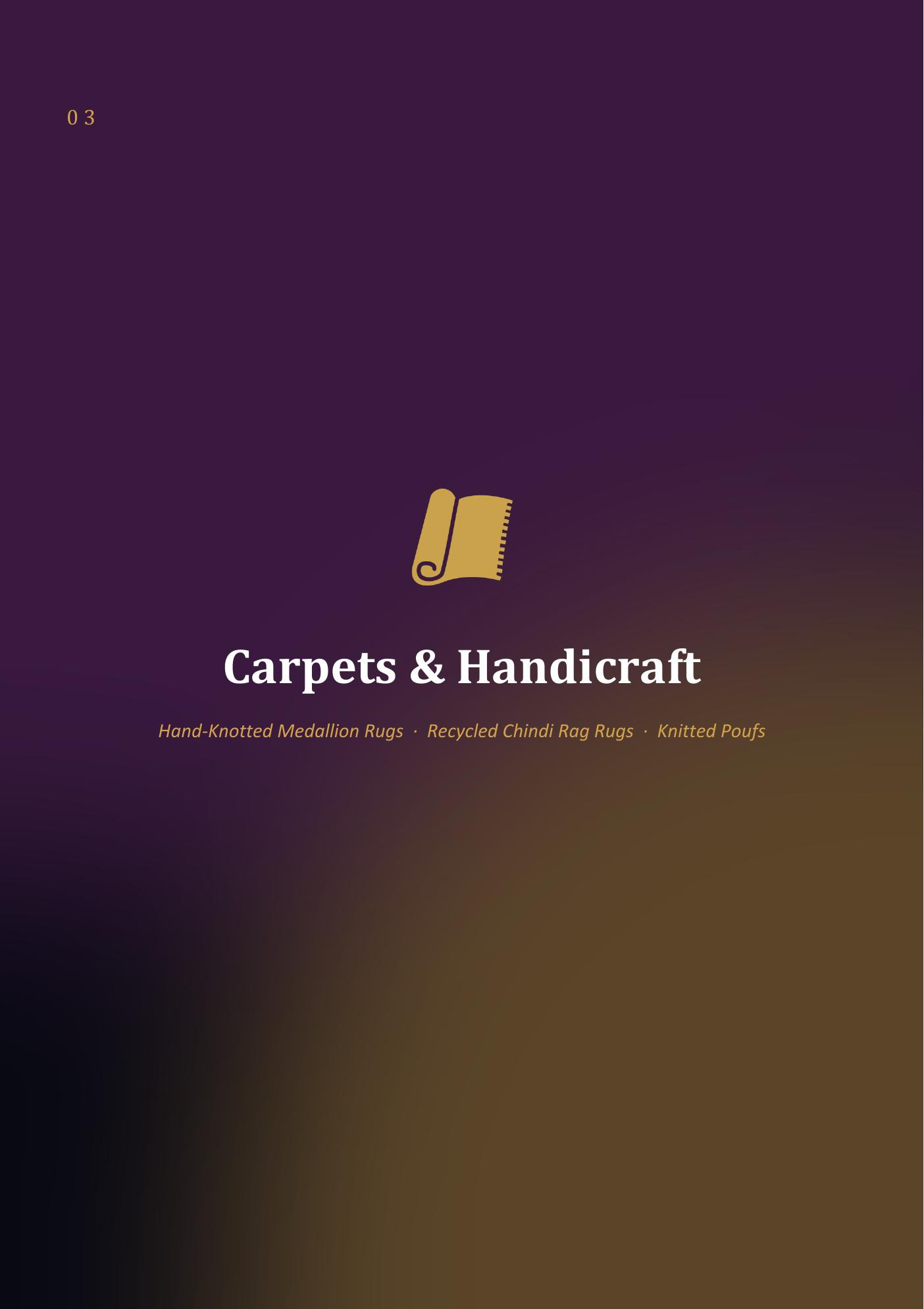Carpets and Handicraft introduction