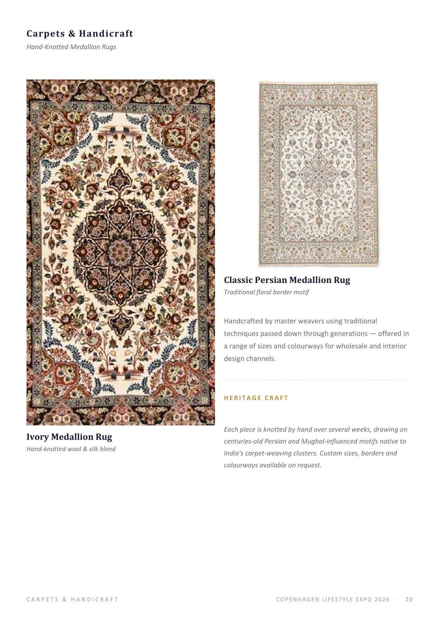 Hand-knotted medallion rugs