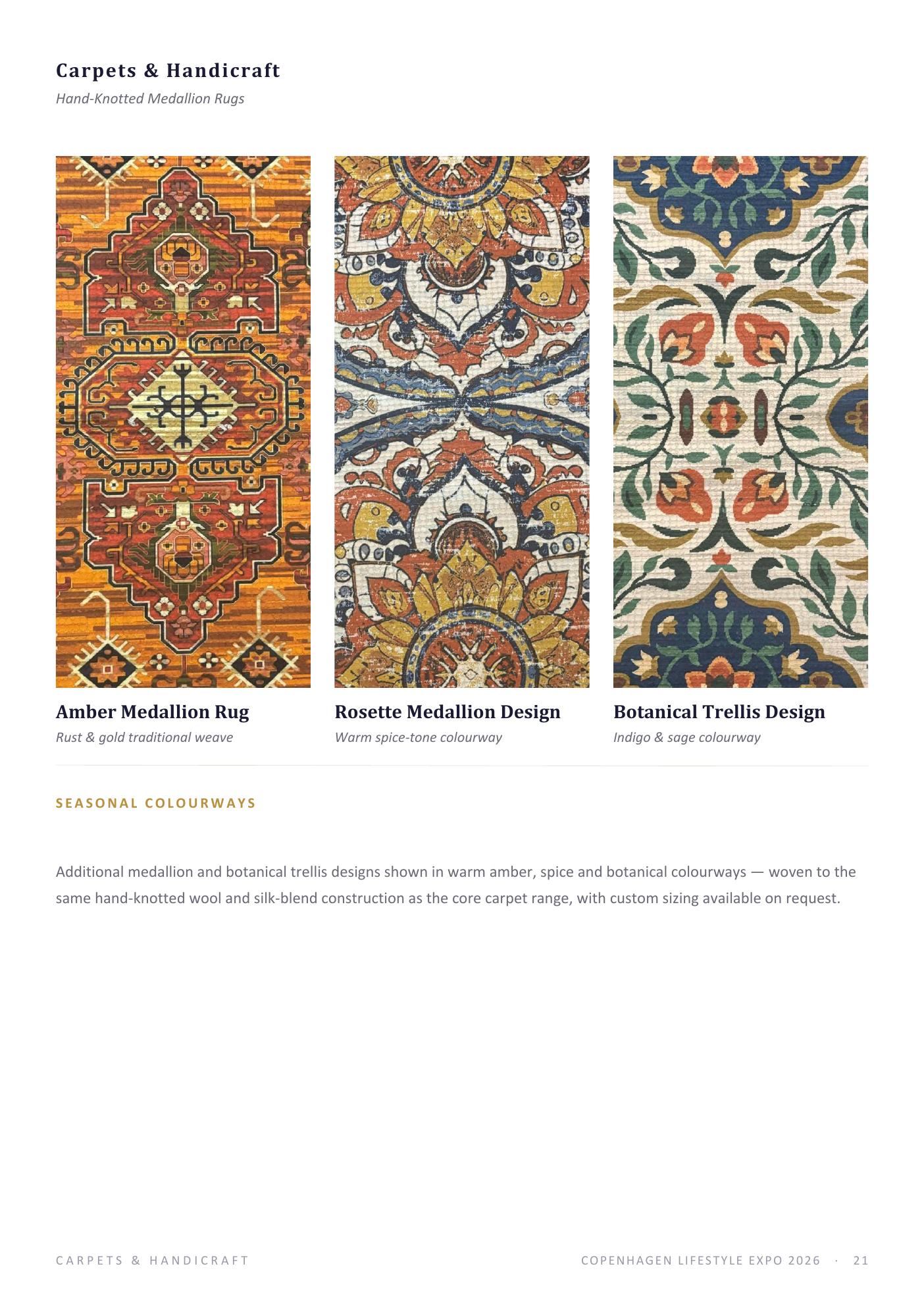 Seasonal carpet colourways